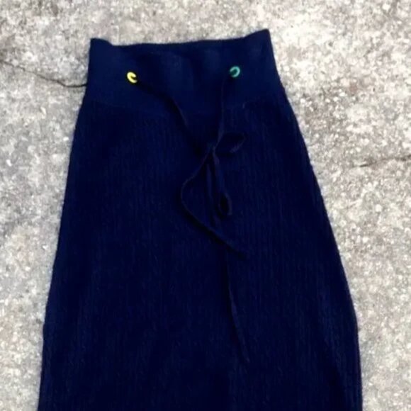 Staud Skirt Linen Knit Pencil Midi - Picture 5 of 9
